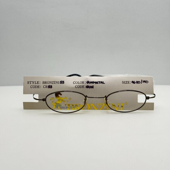 Bronzini Eyeglasses Eye Glasses Frames 53 Gunmetal 46-20-140